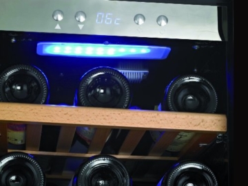 CASO WineMaster 38 Design Weinkühlschrank für bis zu 38 Flaschen (bis zu 310 mm Höhe), zwei Temperaturzonen 5-22°C, Energieklasse A - 