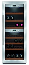 CASO WineMaster 38 Design Weinkühlschrank für bis zu 38 Flaschen (bis zu 310 mm Höhe), zwei Temperaturzonen 5-22°C, Energieklasse A -