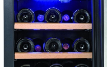 CASO WineMaster 66 Design Weinkühlschrank für bis zu 66 Flaschen (bis zu 310 mm Höhe), zwei Temperaturzonen 5-22°C, Energieklasse A - 